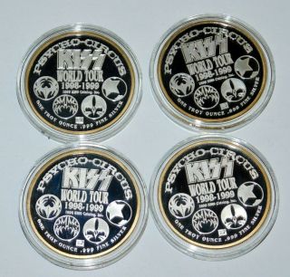 KISS Band Psycho Circus Tour Liberty GOLD SELECT SILVER Coin Box SET 1998 4