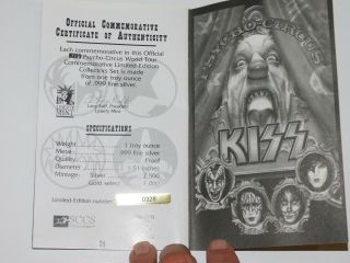 KISS Band Psycho Circus Tour Liberty GOLD SELECT SILVER Coin Box SET 1998 9