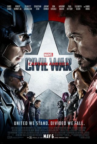 Marvel Captain America Civil War 2016 Ds 2 Sided 27x40 " Us Movie Poster