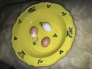 Tiffany & Co.  Este Ceramiche Italy Ceramic 13” Plate Egg Dish Bowl Trompe L 