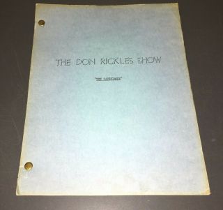 Don Rickles Show (12 - 17 - 71) Orig.  Tv Script " The Candidate " - Rev.  2nd,