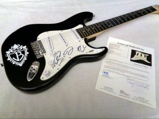 Jonas Brothers (all 3) Autographed Signed Guitar W/ Jsa -