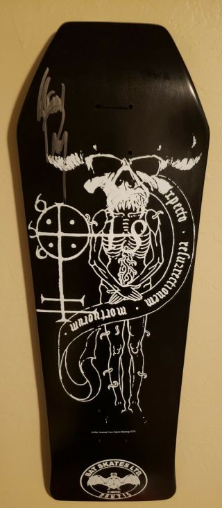 Autographed Danzig Bat Skates Skateboard Deck Signed By Glenn Samhain Misfits