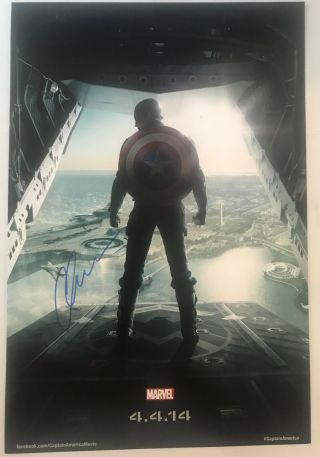 Chris Evans Captain America Winter Soldier Signed Autograph Poster Photo Hot