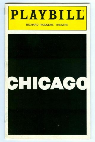Vintage 1997 Chicago Richard Rodgers Theatre Playbill Joel Grey Bebe Neuwirth