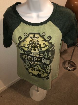 Wicked T - Shirt Green For Good Broadway Musical Youth/women’s Size Xl