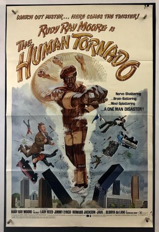 Human Tornado Movie Poster (verygood -) One Sheet 1976 Blaxploitation 3735