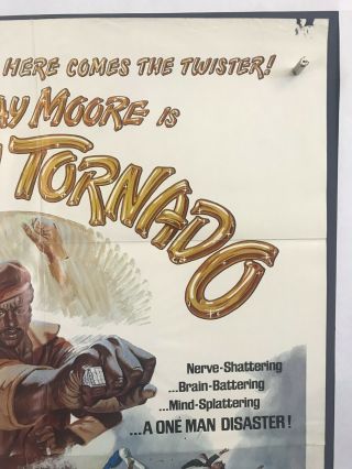 HUMAN TORNADO Movie Poster (VeryGood -) One Sheet 1976 Blaxploitation 3735 3