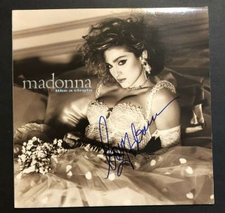 Madonna " Like A Virgin " Lp Cover And Vinyl Record,  Both Autographed / Signed