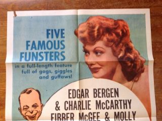 Look Who ' s Laughing LUCILLE BALL Edgar Bergen 1952 ONE SHEET Movie Poster 2