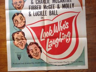 Look Who ' s Laughing LUCILLE BALL Edgar Bergen 1952 ONE SHEET Movie Poster 3