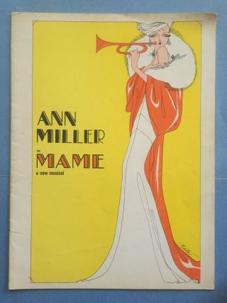 Mame Souvenir Program (1969) Ann Miller,  Anne Francine,  Willard Waterman