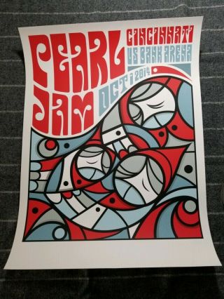 Pearl Jam Cincinnati Poster 2014 Lightning Bolt Tour Don Pendleton