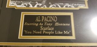 SCARFACE TONY MONTANA Al Pacino FRAMED SHADOW BOX PICTURE GUN & BULLETS Display 4