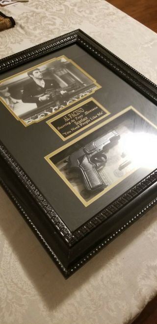 SCARFACE TONY MONTANA Al Pacino FRAMED SHADOW BOX PICTURE GUN & BULLETS Display 8