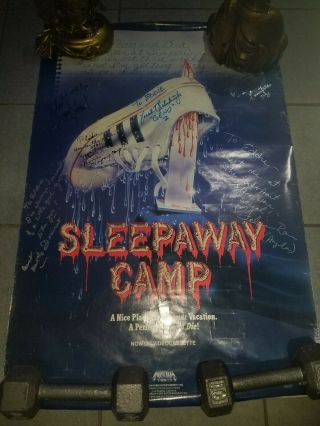 Sleepaway Camp Signed Video Poster Felissa Rose Rare Vintage 2