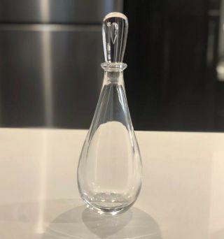 Vintage Steuben Teardrop Crystal Glass Decanter Samuel Ayres W Shot Glasses 7736 2