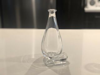 Vintage Steuben Teardrop Crystal Glass Decanter Samuel Ayres W Shot Glasses 7736 5