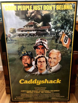 Caddyshack Signed 24x36 Movie Poster - - Signed By All Four Pictured Framed