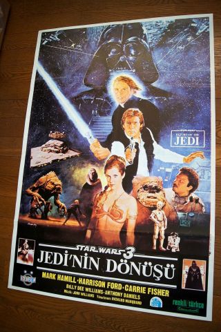 Turkish 1 - Sheet Sano - Art RETURN OF THE JEDI Movie Poster George Lucas STAR WARS 2