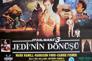 Turkish 1 - Sheet Sano - Art RETURN OF THE JEDI Movie Poster George Lucas STAR WARS 3