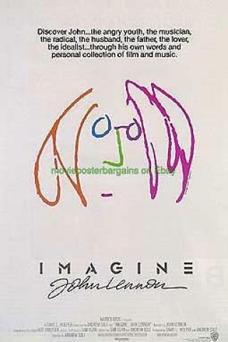 Imagine Movie Poster 27x41 Pink Hair Style John Lennon 1988 The Beatles