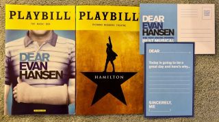 Dear Evan Hansen And Hamilton Playbill - Both Playbills Deh Postcard