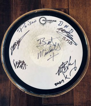 Signed Drum Head By The Bret Michaels Band - Unbroken Tour 2019