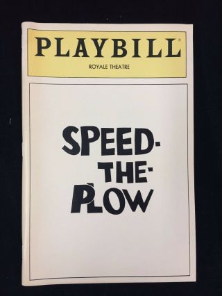 Speed The Plow,  June,  1988 Playbill,  Royal Theatre,  Mantegna,  Silver,  Madonna