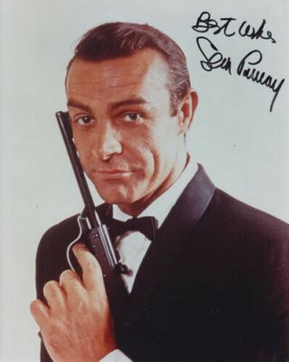 Sean Connery 007 James Bond Authentic Autograph As James Bond In Goldfinger