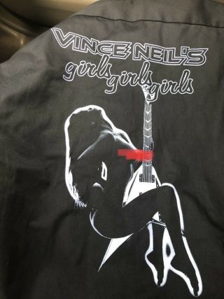 Vince Neil Motley Crue Girls Girls Girls Shirt Large Vegas Strip Club Rare Nwt