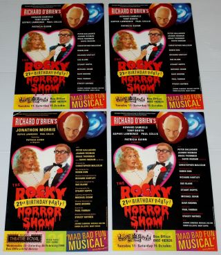 Rocky Horror Show - 1994 Uk Tour - X4 Posters - Howard Samuels - Jonathon Morris