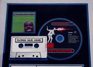 CHUMBAWAMBA TUBTHUMPER RIAA PLATINUM SALES AWARD LP RECORD CD CASSETTE music 2