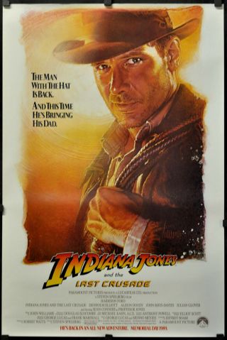 Indiana Jones And The Last Crusade 1989 Orig Movie Poster 27x41 Harrison Ford