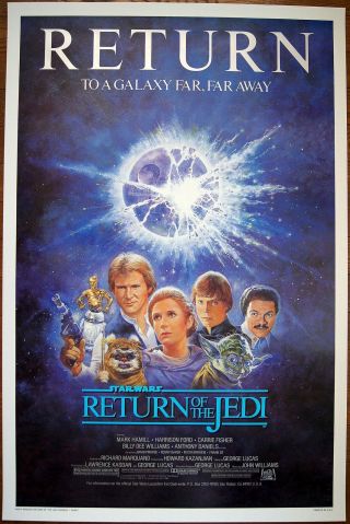 Us 1 - Sheet - Rolled Star Wars Return Of The Jedi 1985 Movie Poster George Lucas