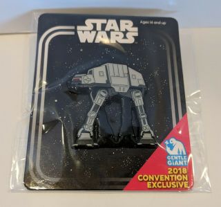 Sdcc 2018 Comic - Con Exclusive Gentle Giant Disney Star Wars At - At Pin