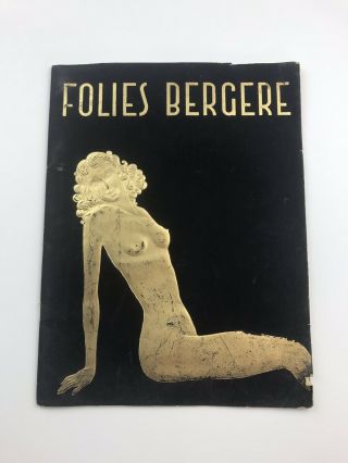 1953 Folies Bergere Souvinenir Theater Program Advertising Black Velvet