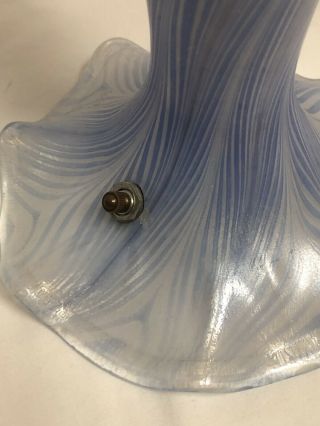 Favrile Art Glass Lamp Tiffany Style Vintage Unique 10