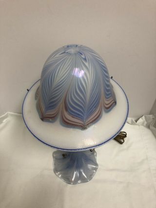 Favrile Art Glass Lamp Tiffany Style Vintage Unique 2