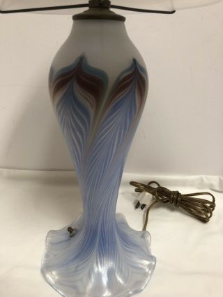 Favrile Art Glass Lamp Tiffany Style Vintage Unique 3