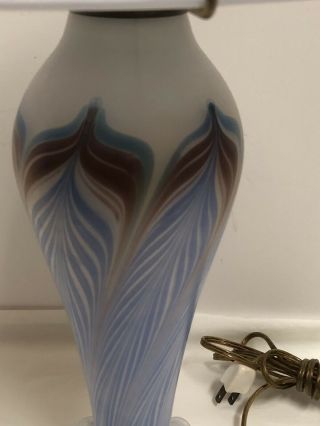Favrile Art Glass Lamp Tiffany Style Vintage Unique 4