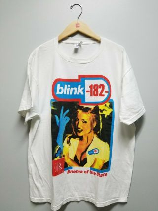 Vintage Vtg Blink - 182 Enema Of The State 2000s Tour T - Shirt Sz Xl Rare