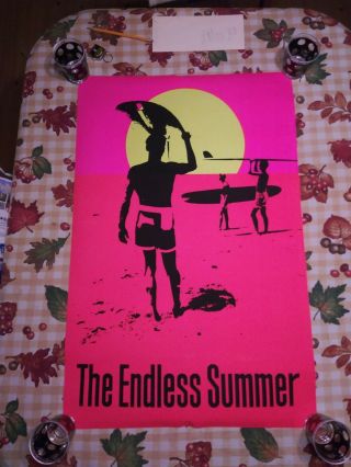 Vintage Endless Summer Surf Movie Poster Surfing 1965 Heavy Stock Rare