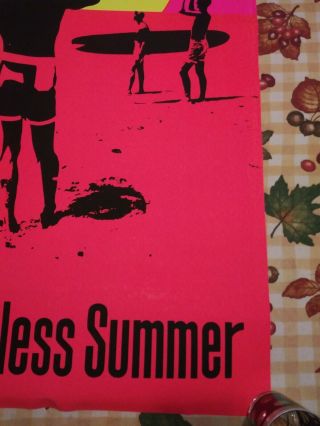 Vintage Endless Summer Surf Movie Poster Surfing 1965 Heavy Stock Rare 3