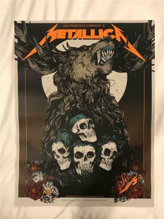 Metallica S&m2 Sfo San Francisco Show Edition Concert Poster 24x18 " 9/8/19