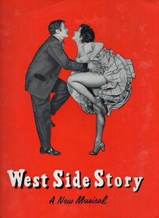 61486 Souvenir Theatre Program " West Side Story " Larry Kert Leila Martin 60 Bdwy