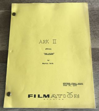 Orig Ark Ii Pilot Premiere Episode Script Ted Post Martin Roth Filmation 1976 Vf