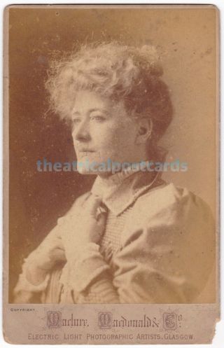Stage Actress Ellen Terry.  Maclure,  Macdonald & Co.  Glasgow Cabinet Photo