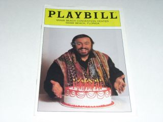 1986 Playbill Luciano Pavarotti Philharmonic Orchestra