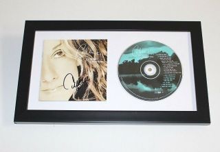 Singer Celine Dion Hand Signed Framed All The Way Cd Cover W/coa Greatest Hits
